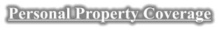 Personal Property Coverage